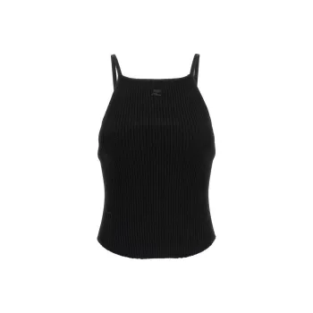 COURREGES Cut Out Sleeveless Tank Top