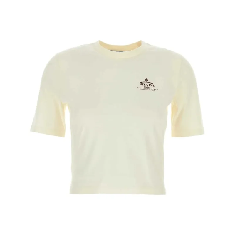 PRADA Logo Printed Crewneck T Shirt-0