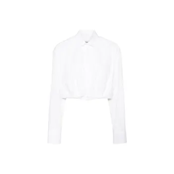 MSGM Embroidered Cropped Shirt