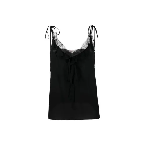 Alexander McQueen V Neck Lace Detailed Vest Top