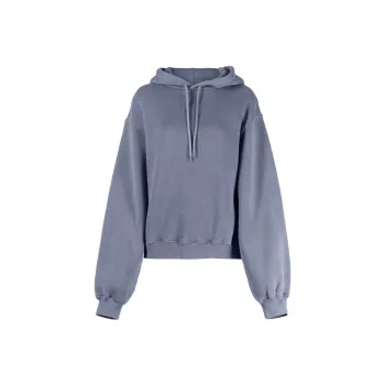 Alexander Wang Puff Paint Logo Essential Terry Hoodie Motor Grey