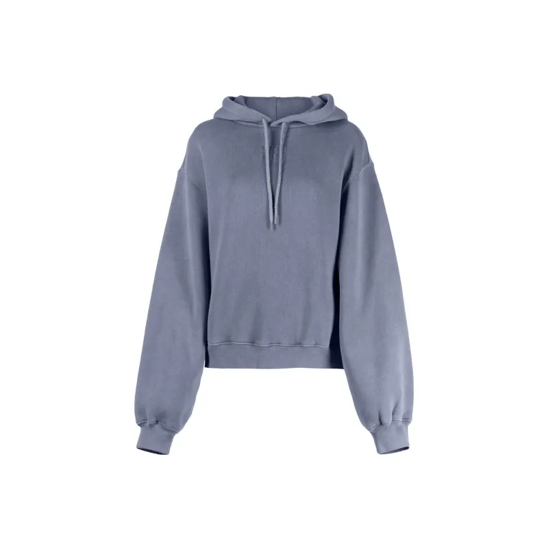 T By Alexander Wang Puff Paint Logo Essential Terry Hoodie Motor Grey-0