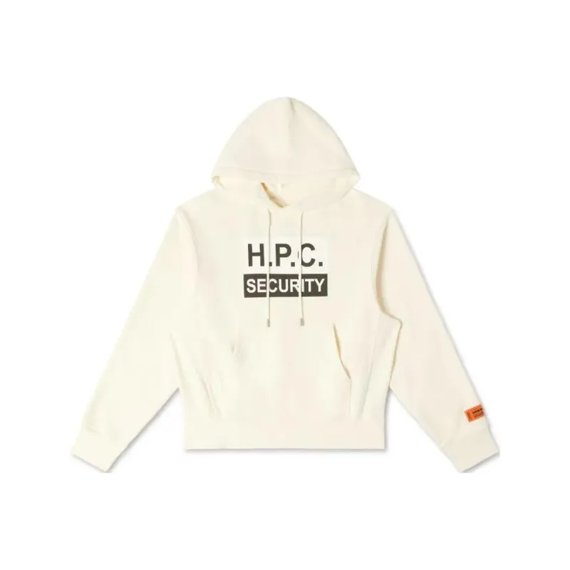 HERON PRESTON Security Logo-Printed Drawstring Hoodie-0