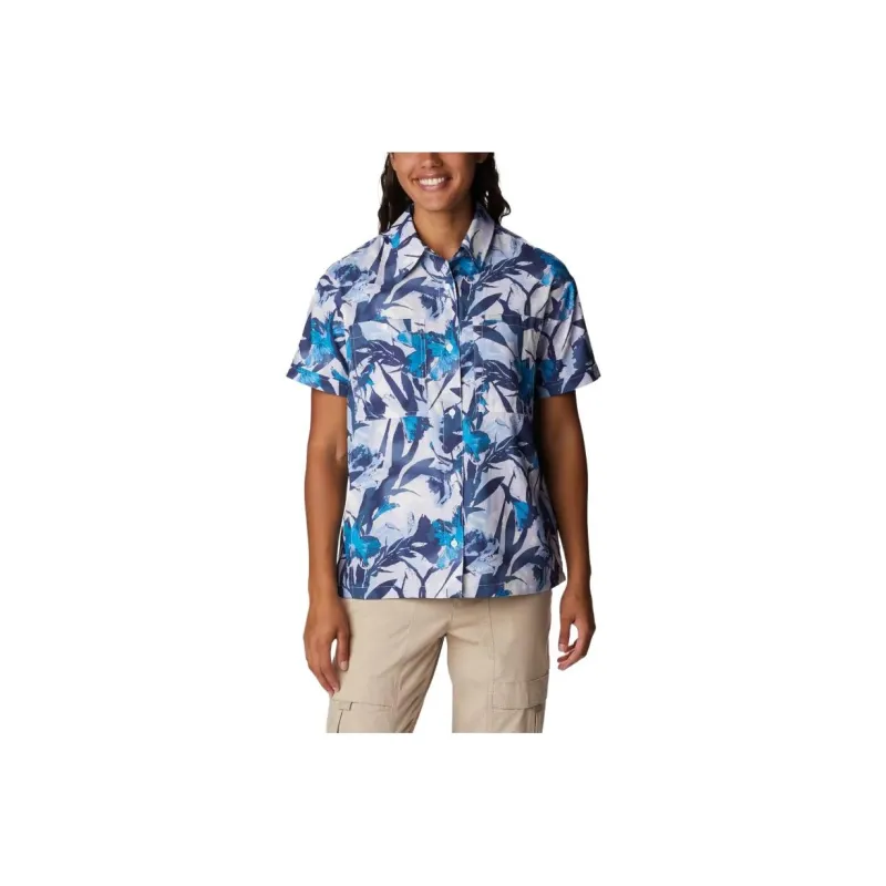 Columbia Silver Ridge Shirts Women's Blue-0