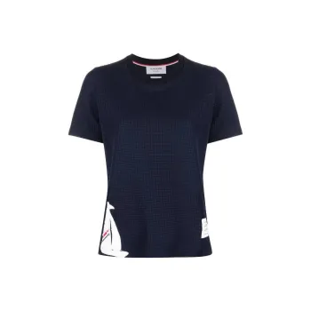 THOM BROWNE Sailboat Printed Crewneck T Shirt