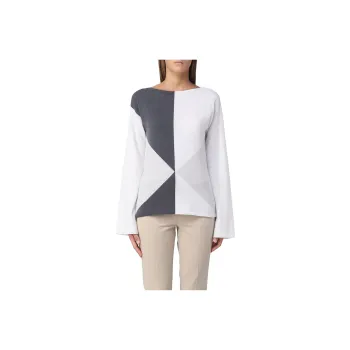 EMPORIO ARMANI Cashmere Sweaters Women's Gray White
