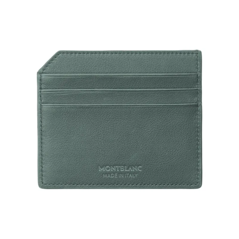 MONTBLANC Meisterstuck Grain Cow Leather Card Holder Men's Green-1