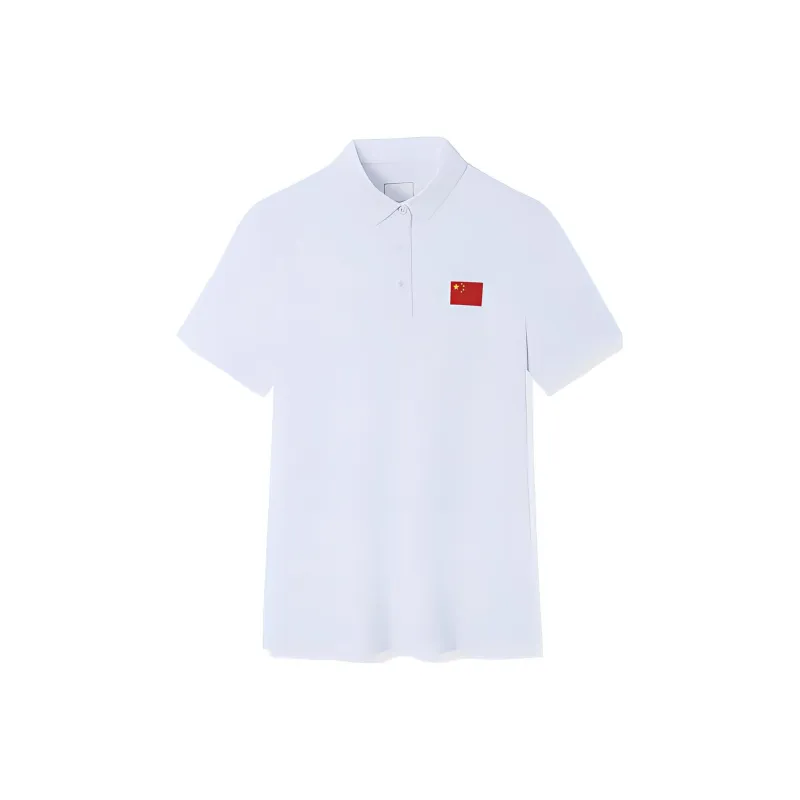 ANTA Champion All Weather Series Polo Shirts Women's Gravel White-0