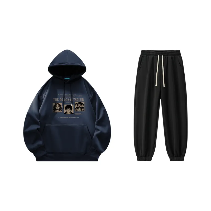 Small Columns Under The Sea Sweatshirt Set Unisex-2