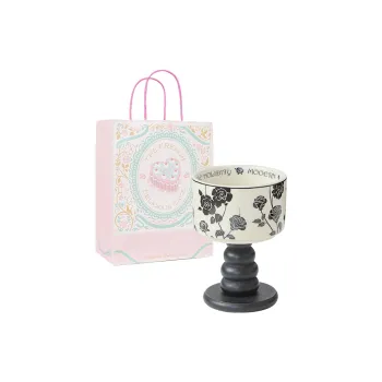 XZAN Ceramic Vintage Raised Base Home Decor Candle Cup Holder