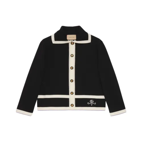 GUCCI Contrast Trim Jacket 'Black/Ivory'