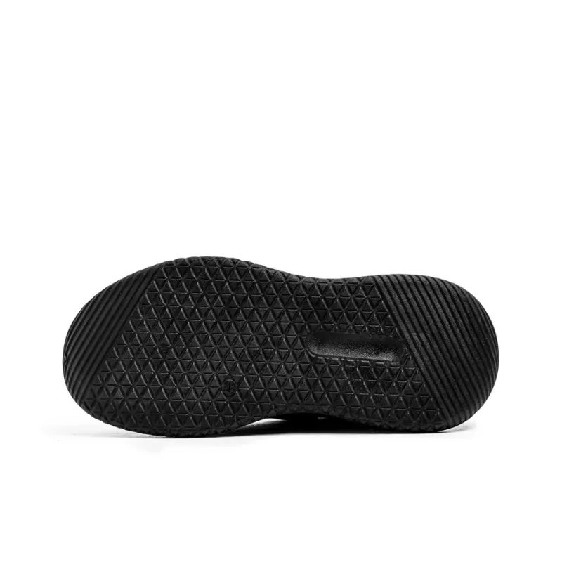 Warrior Coverage Height Increasing Abrasion Resistant Slip Resistant Low Top Chunky Sneakers Men's Black-3