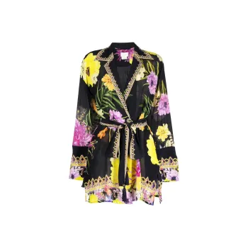 CAMILLA Floral-print Silk Jacket