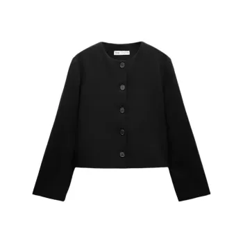 ZARA ZW Series Jackets & Coats Women's Black