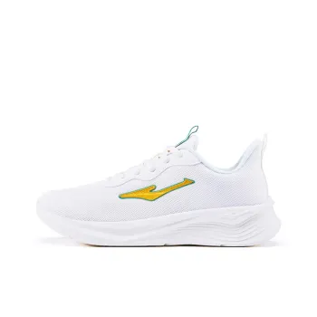 Erke Running Shoes Men Low Top Microcrystalline White/Orange Yellow