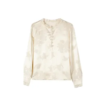 Yi Mengyuan Silk Shirt Women's Beige