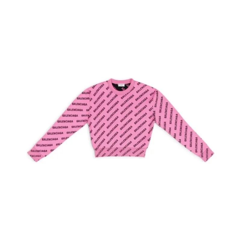 Balenciaga FW22 Sweatshirt Regular Fit Women's Pink-0