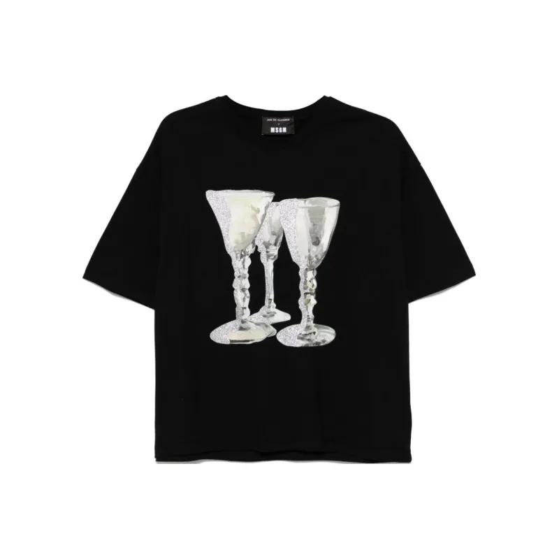 MSGM X Jan De Vliegher Glitter T-shirt-0