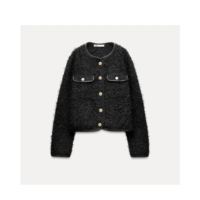 ZARA Jackets Coats Women's Black-0