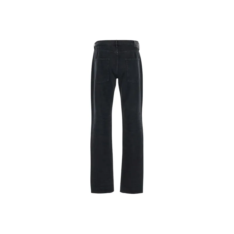 SAINT LAURENT Logo Patch Slim Cut Jeans-1