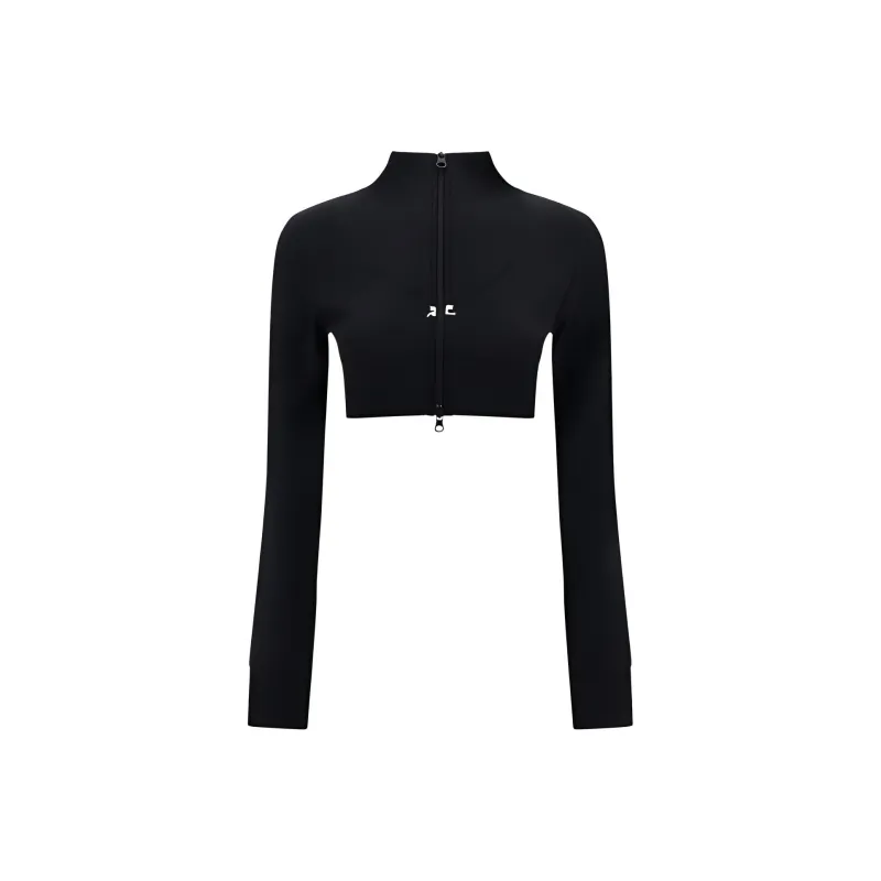 Courrèges Short Tracksuit Jacket 'Black'-0
