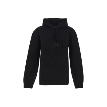 SAINT LAURENT Logo Embroidered Drawstring Hoodie