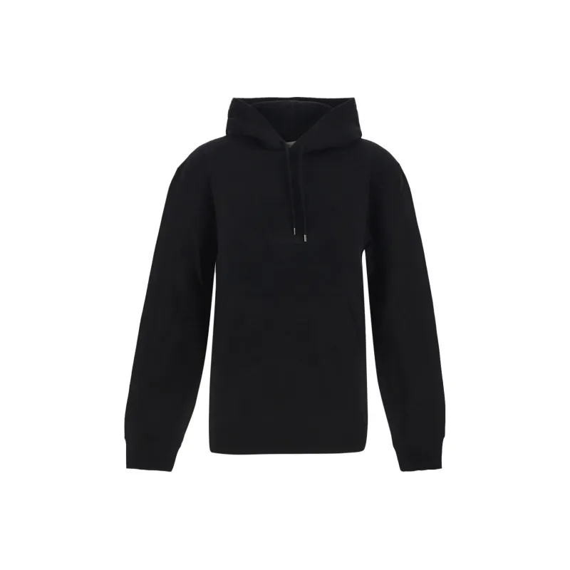 SAINT LAURENT Logo Embroidered Drawstring Hoodie-0