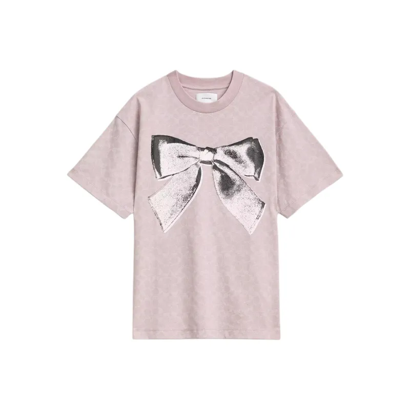 COACH T Shirts Women's Pink-0