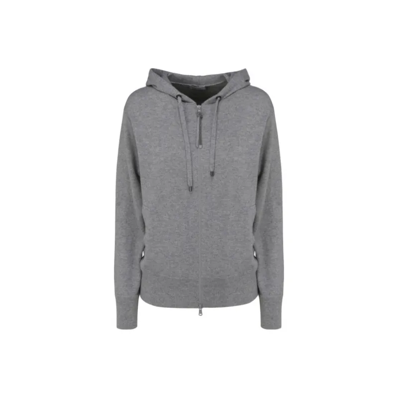 Brunello Cucinelli Zipped Drawstring Hoodie-0
