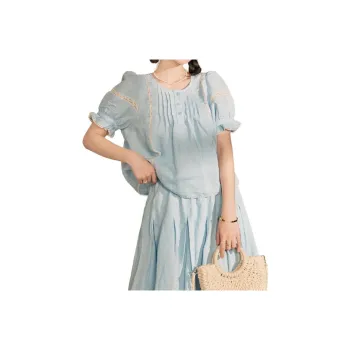 QIAOYUHUAZUN T Shirt Women's Blue