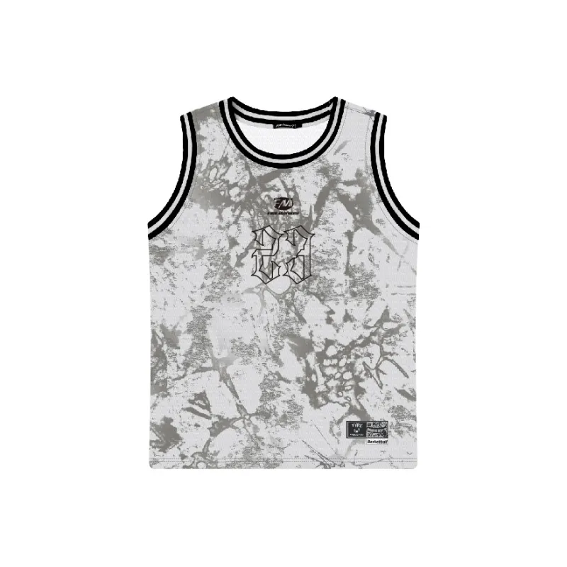 FireMonkey Basketball Jersey Unisex Gray White-0