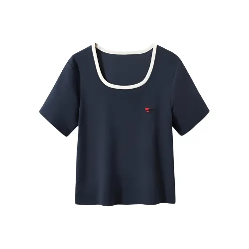 DOKZB Regular T Shirt Women's Navy Blue
