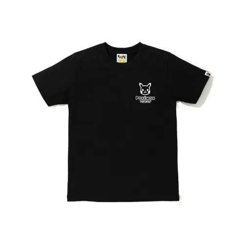 A BATHING APE X Pokemon Ladies Pikachu Ape Head Tee #3 White