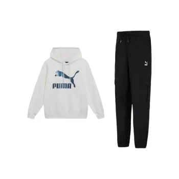 PUMA CLASSICSMetallic Logo Hoodie TR Casual Sportswear Men's