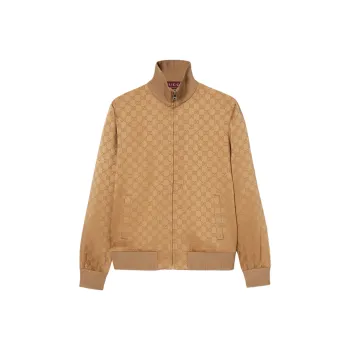 GUCCI Jacquard Zip Jacket 'Vintage Camel'