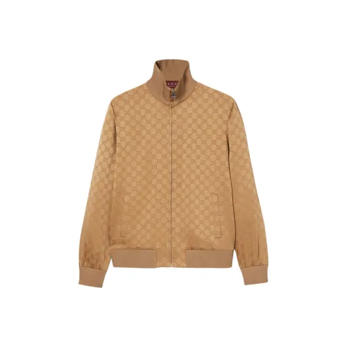 GUCCI Jacquard Zip Jacket 'Vintage Camel'
