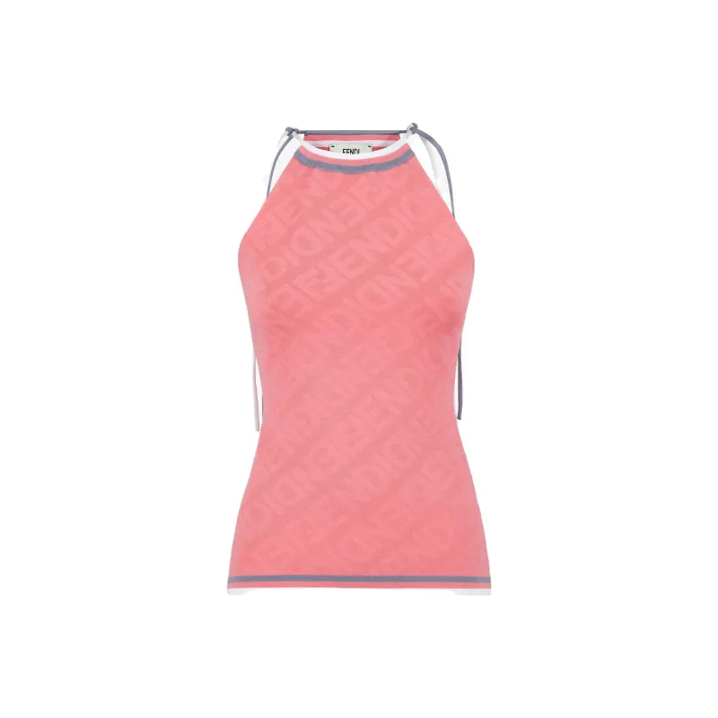 FENDI Contrast Trim Strapped Top-0
