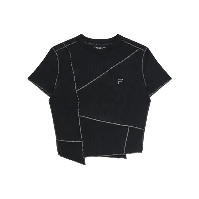FILA FUSION Set in Sleeve T Shirt Women's Jet Black-0
