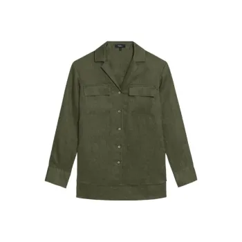 THEORY Shirts Women's Olive Green
