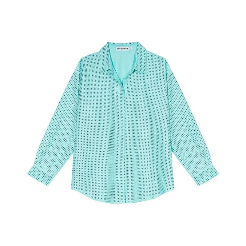 Self portrait Shirt Women's Mint Green-0