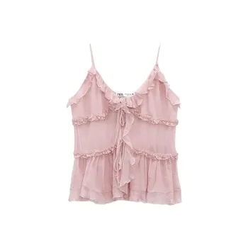 ZARA Camisoles Women's Earth Gray Pink