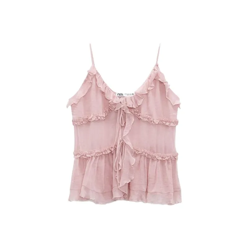 ZARA Camisoles Women's Earth Gray Pink-0