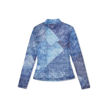 GUESS x YUEQI QI T Shirt Women's Blue Print