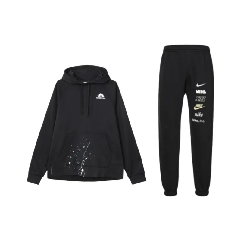 Nike Sweatshirt Set Unisex Black-0