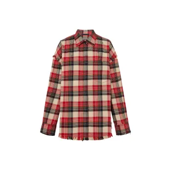 MOCO Shirt Women's Red Black Plaid