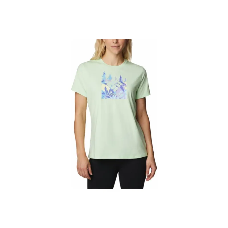Columbia Sun Trek T-Shirt Women's Green-0