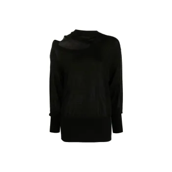Stella McCartney Cut Out Detail Crewneck Knitted Top