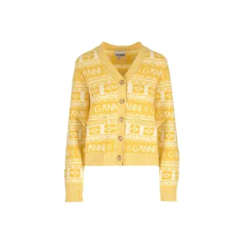 GANNI V neck Knit Cardigan