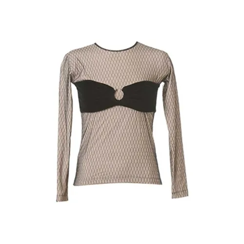 PushBUTTON T-Shirts Women's Khaki