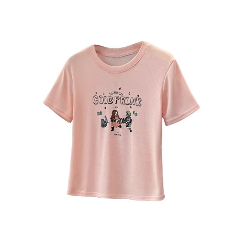 Ning Cai Yuer Set in Sleeve T Shirt Women's-2